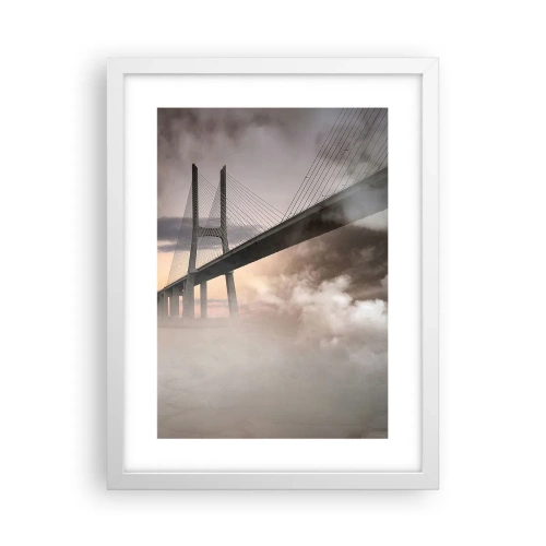 Affisch i vit ram - Vid en flod som inte finns  - 30x40 cm