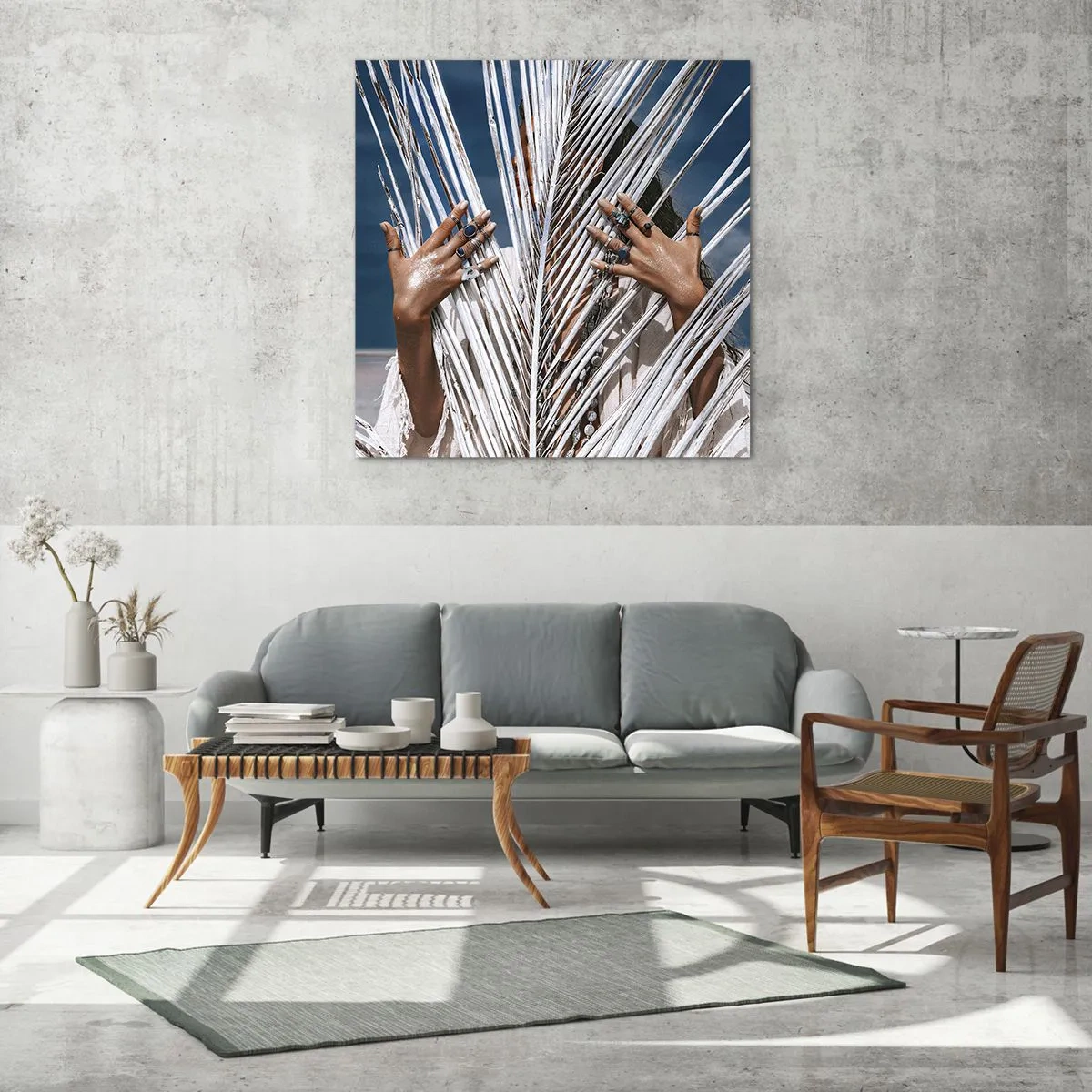 Glastavla - Bild på glas - Schamanens flickvän? - 50x50 cm