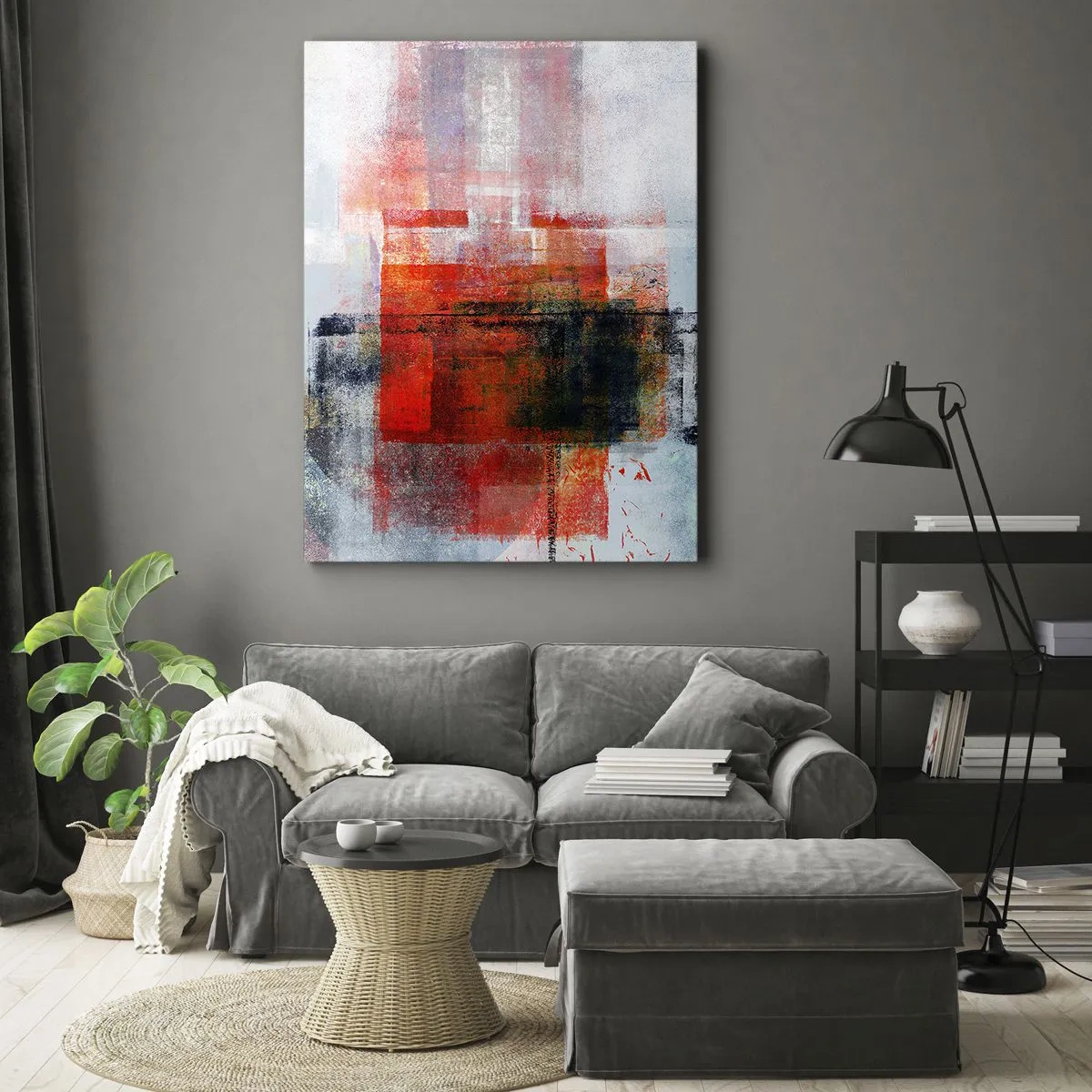 Canvastavla - Bild på duk - Glödande komposition - 50x70 cm