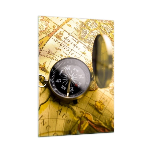 Glastavla - Bild på glas - Kanske till världens ände? - 50x70 cm