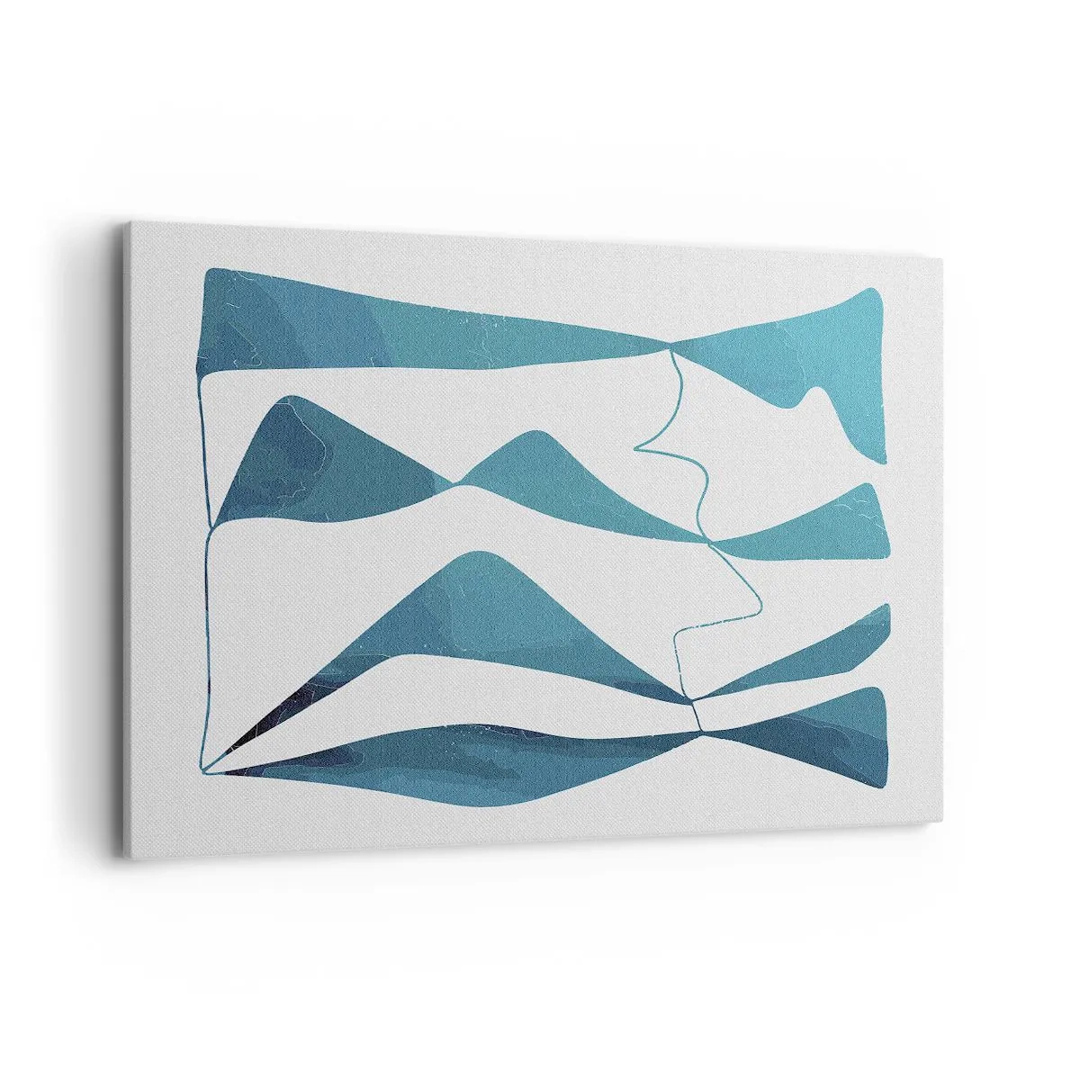 Canvastavla - Bild på duk - Abstraktion: en turkos förening - 120x80 cm