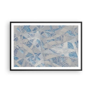 Affisch i svart ram - I en gråblå labyrint - 91x61 cm