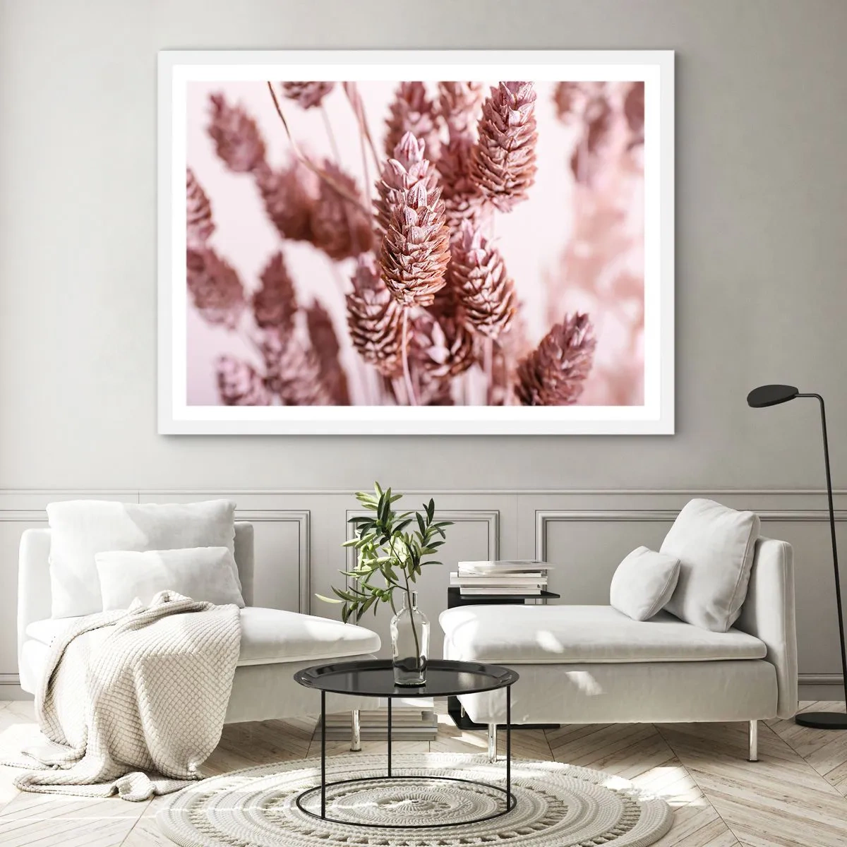 Affisch i vit ram - Skenet bedrar - 100x70 cm