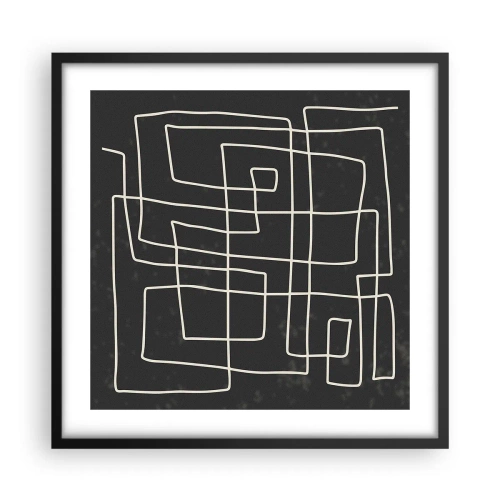 Affisch i svart ram - Inte så enkelt - 50x50 cm