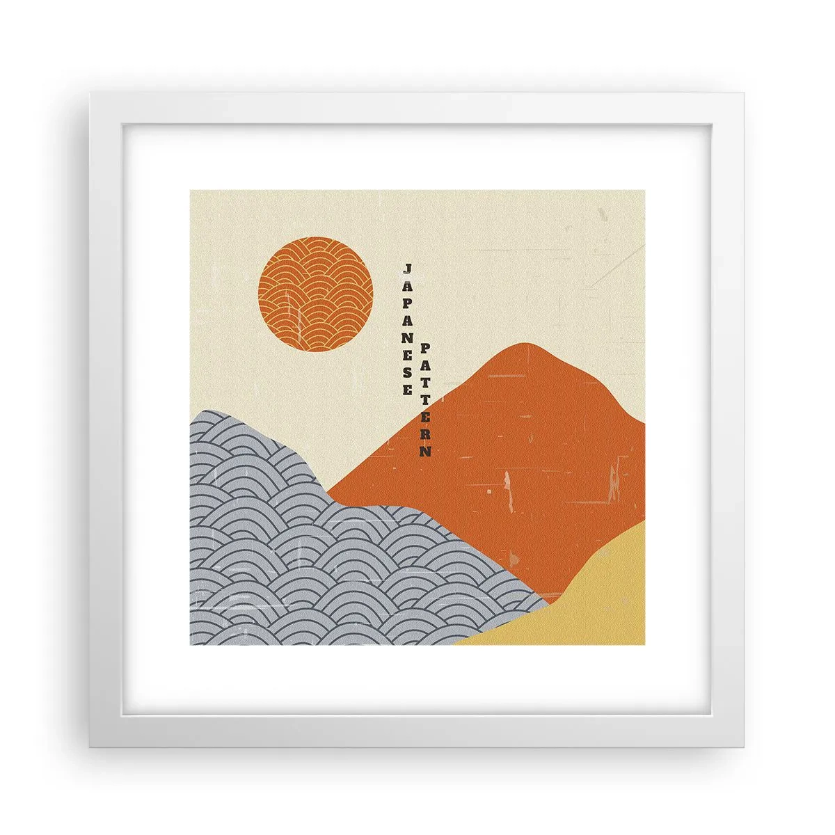 Affisch i vit ram - I den japanska andan - 30x30 cm