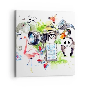 Canvastavla - Bild på duk - I resenärens objektiv - 70x70 cm