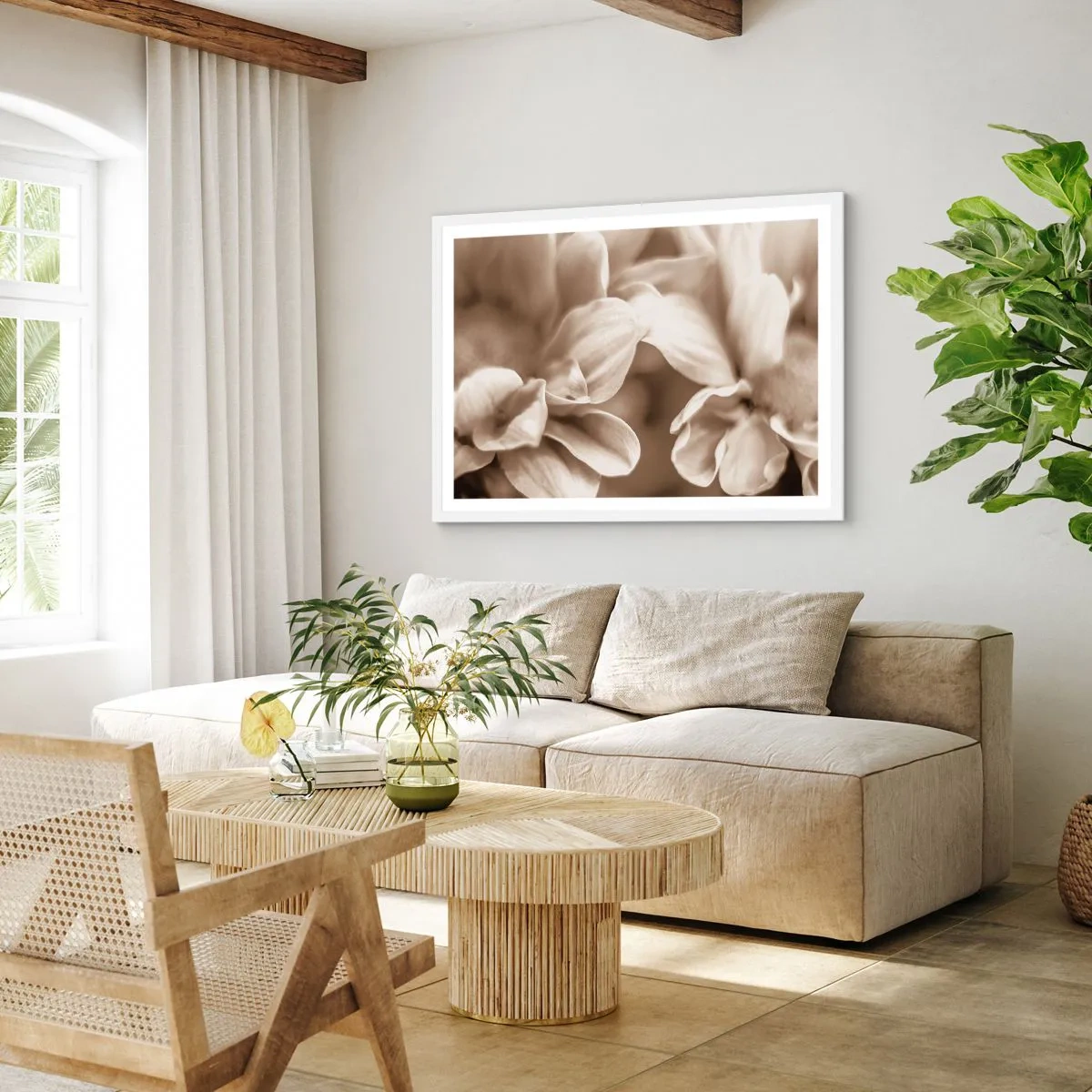 Affisch i vit ram - Milda som ett leende - 50x40 cm