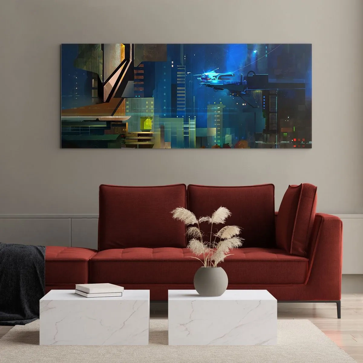 Glastavla - Bild på glas - Inom snar framtid - 100x40 cm