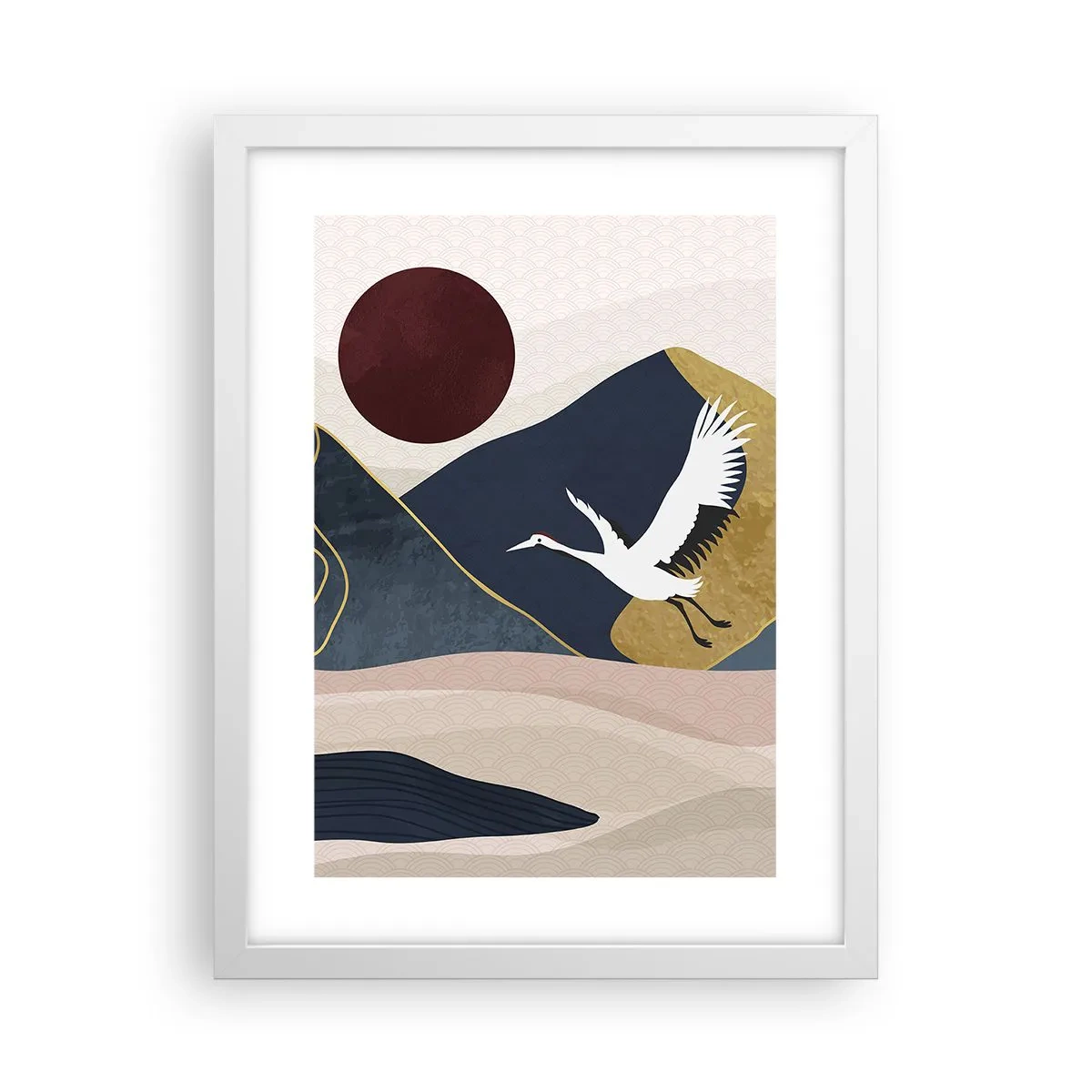 Affisch i vit ram - Nästa dag FLUGIT iväg - 30x40 cm