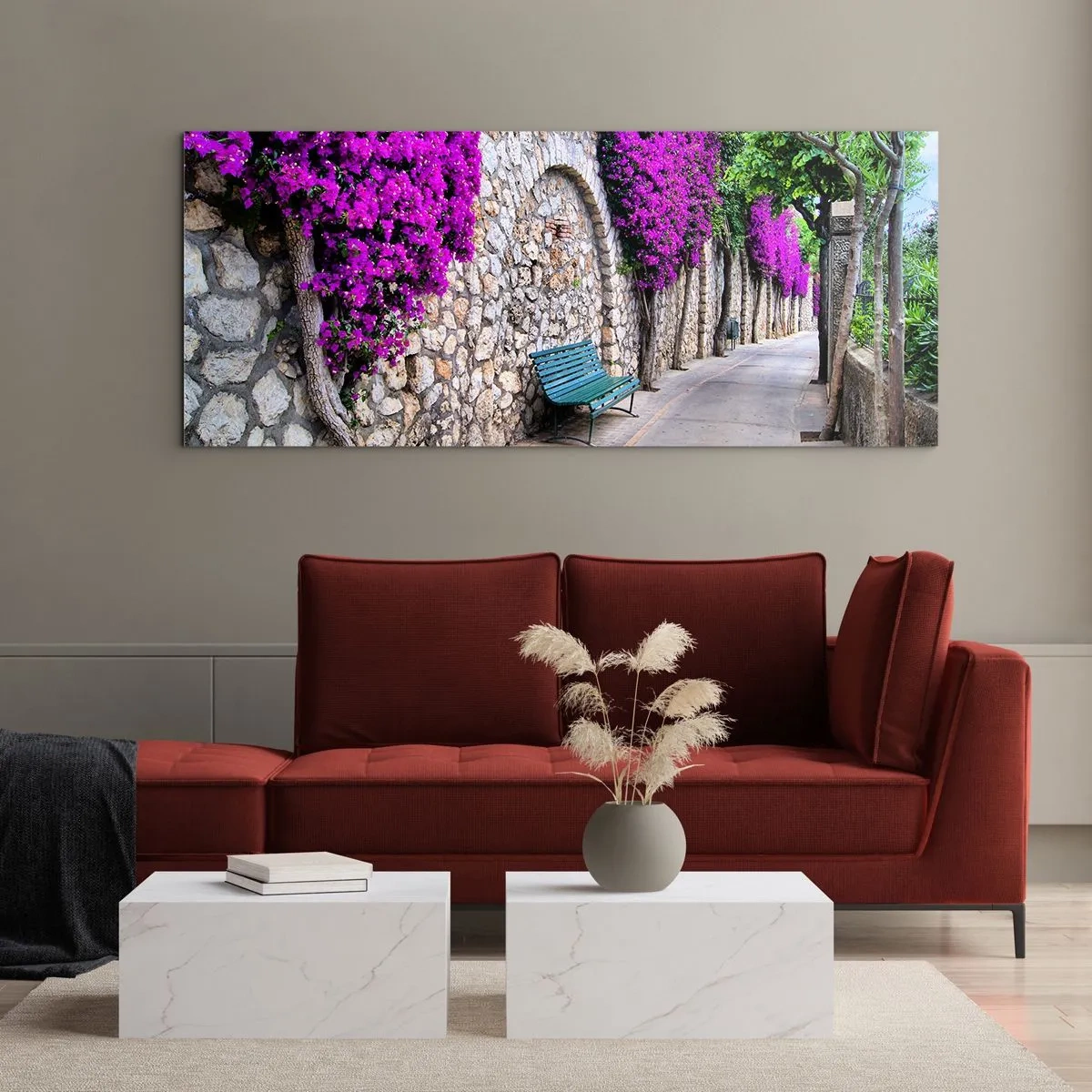 Glastavla - Bild på glas - Låt oss träffas snarast möjligt - 120x50 cm