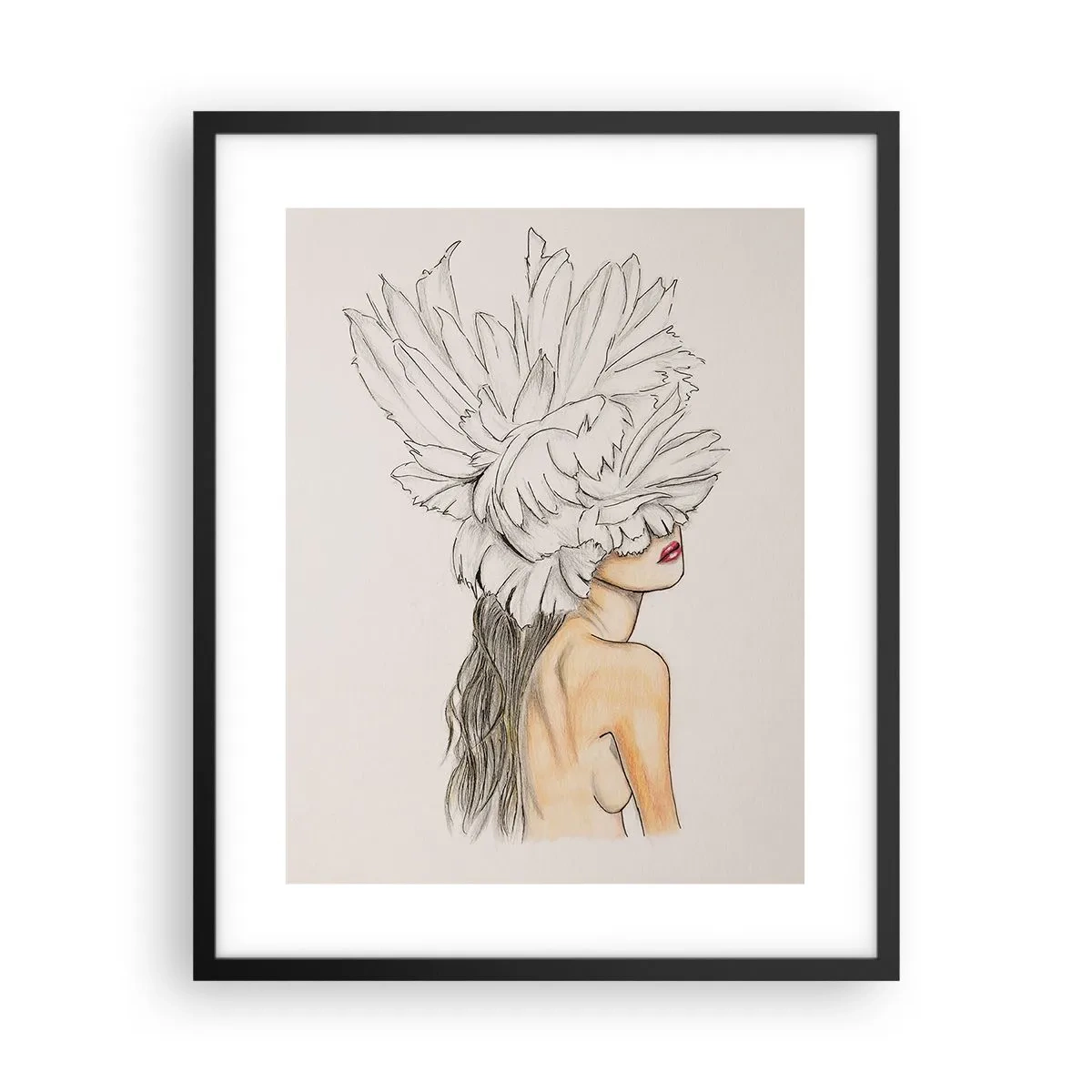 Affisch i svart ram - Krönt skönhet - 40x50 cm