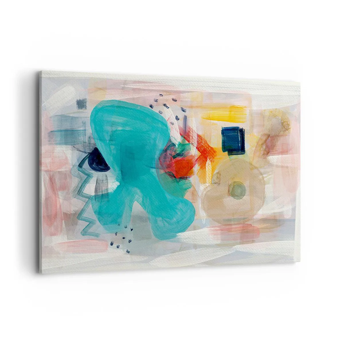 Canvastavla - Bild på duk - Ett färgglatt spel - 100x70 cm