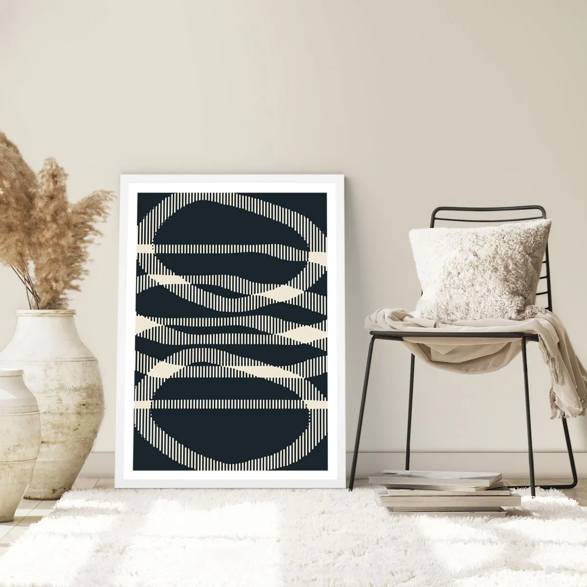 Affisch i vit ram - Försök att bryta mörkret - 61x91 cm