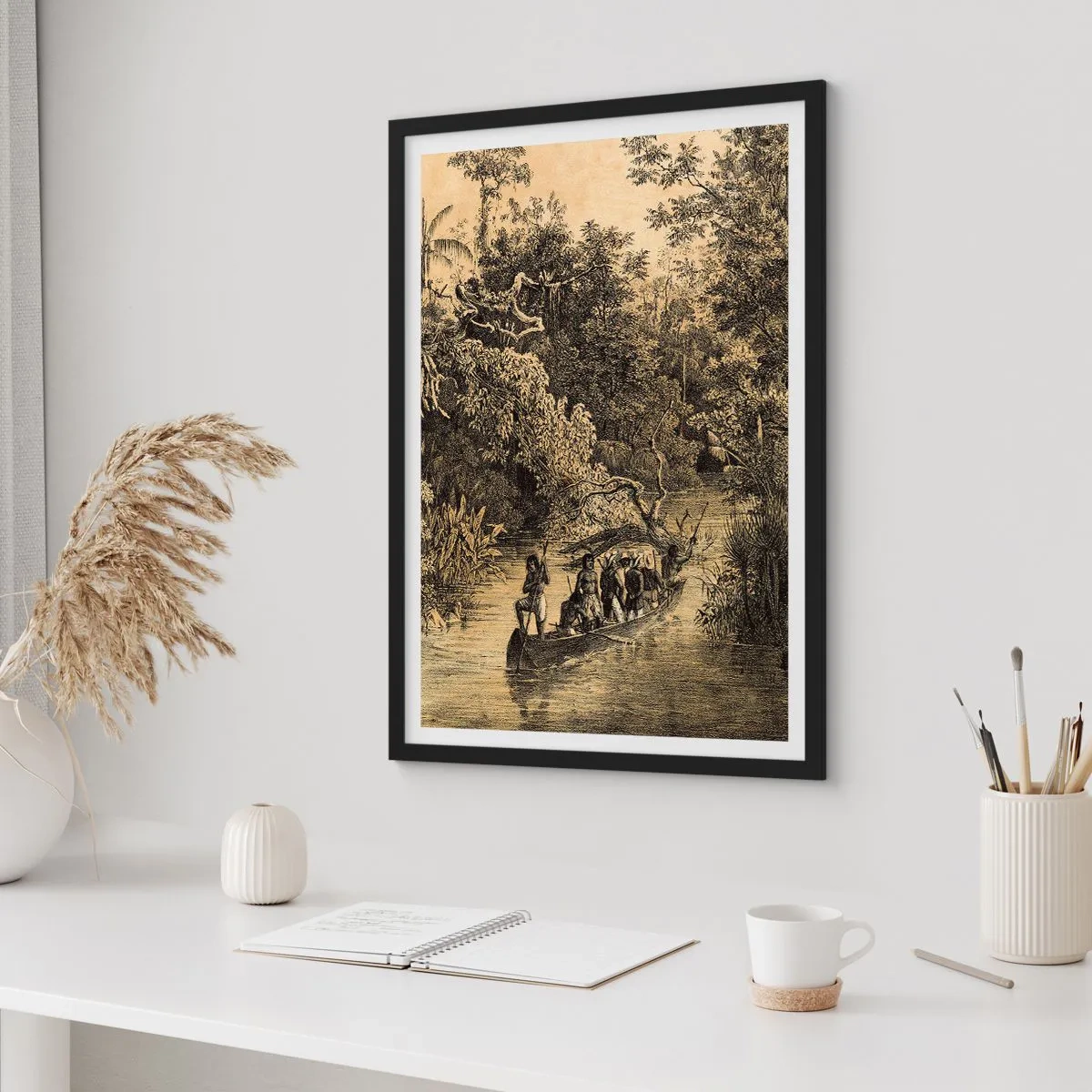 Affisch i svart ram - Resa till källan - 61x91 cm
