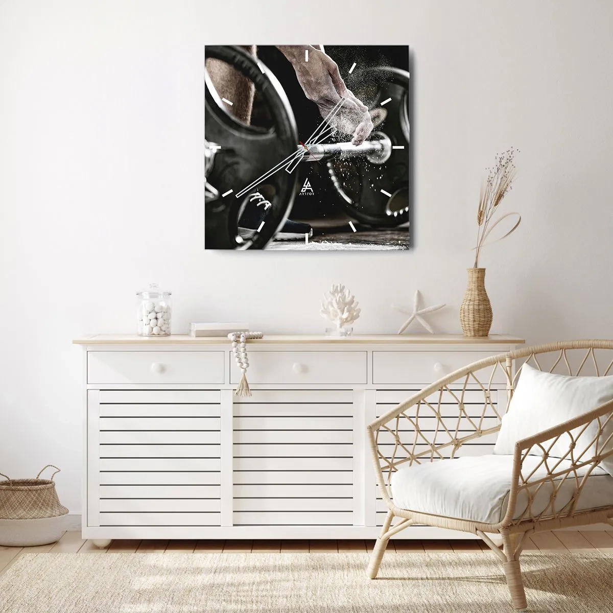 Väggklocka - Klocka på glas - Utmaningen accepterad! - 40x40 cm