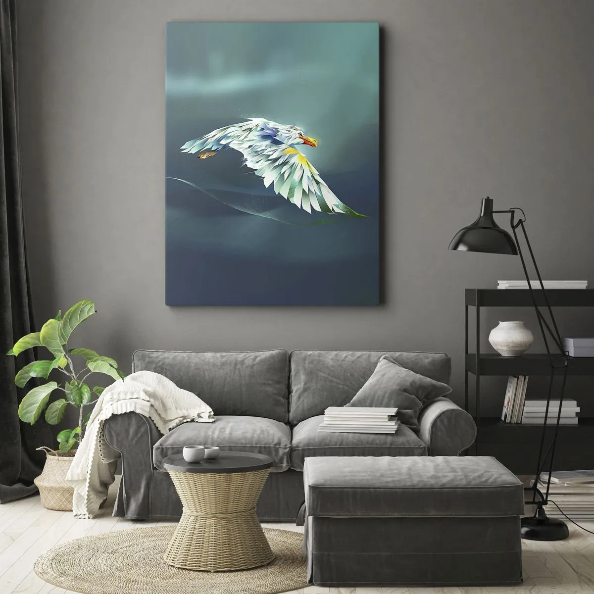 Canvastavla - Bild på duk - Flyg som en örn - 80x120 cm