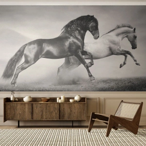 Fototapet Premium Sand - Änglar och demoner - Djur, Hästar, Natur - 100x70 cm