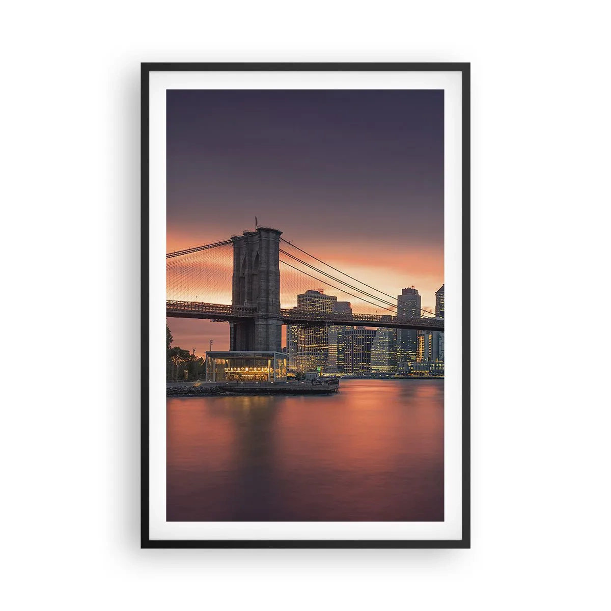 Affisch i svart ram - Doppad i lila tystnad - 61x91 cm