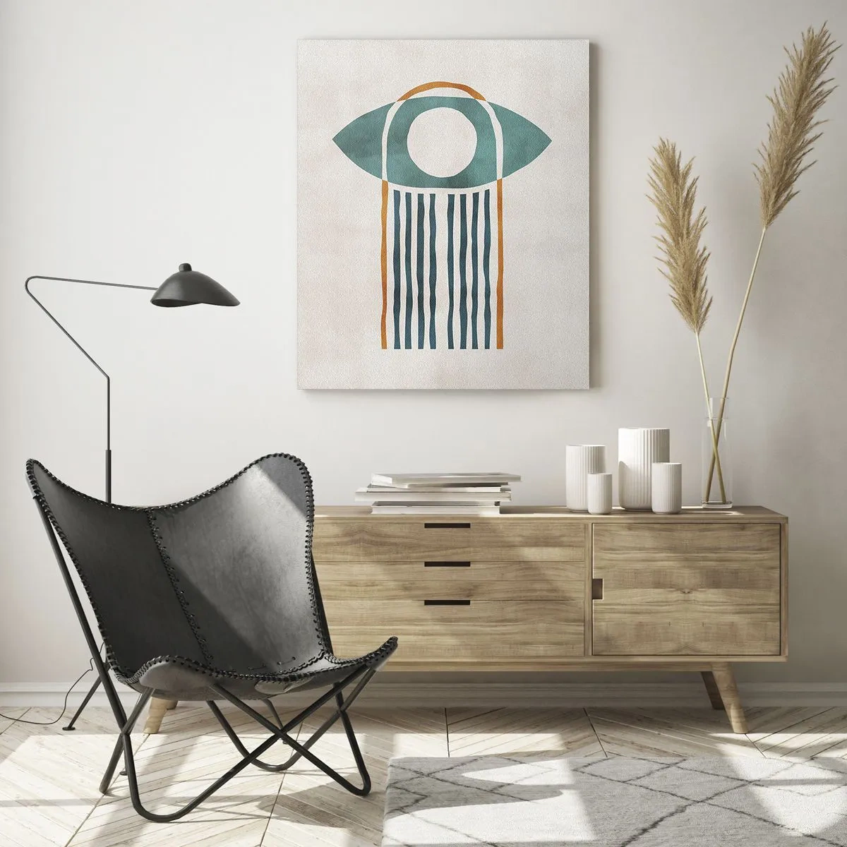 Glastavla - Bild på glas - Tecken och ritualer - 50x70 cm