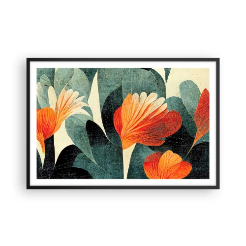 Affisch i svart ram - Värmen i tropikerna och svalkan i grönskan - 91x61 cm