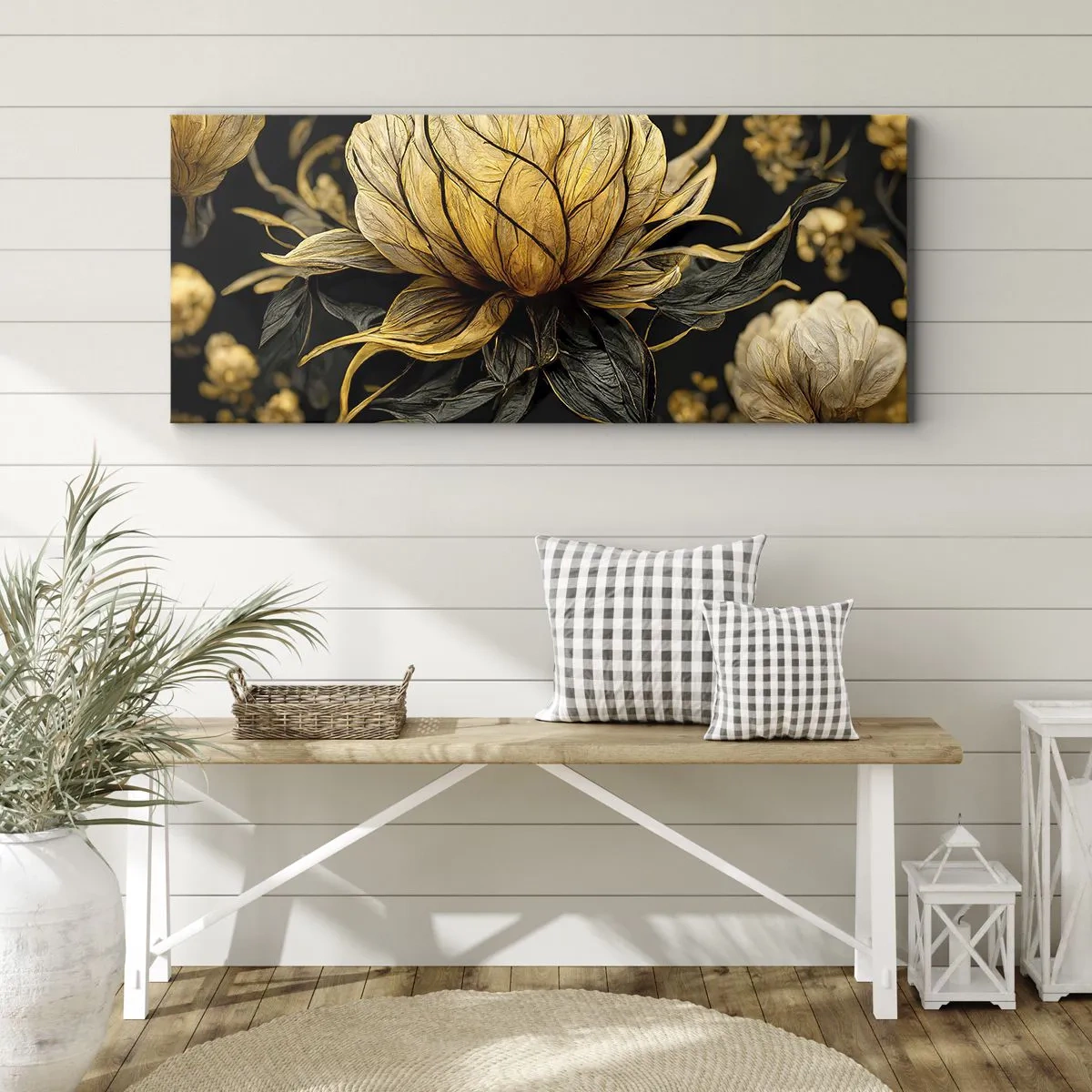 Canvastavla - Bild på duk - Subtil skörhet - 160x50 cm