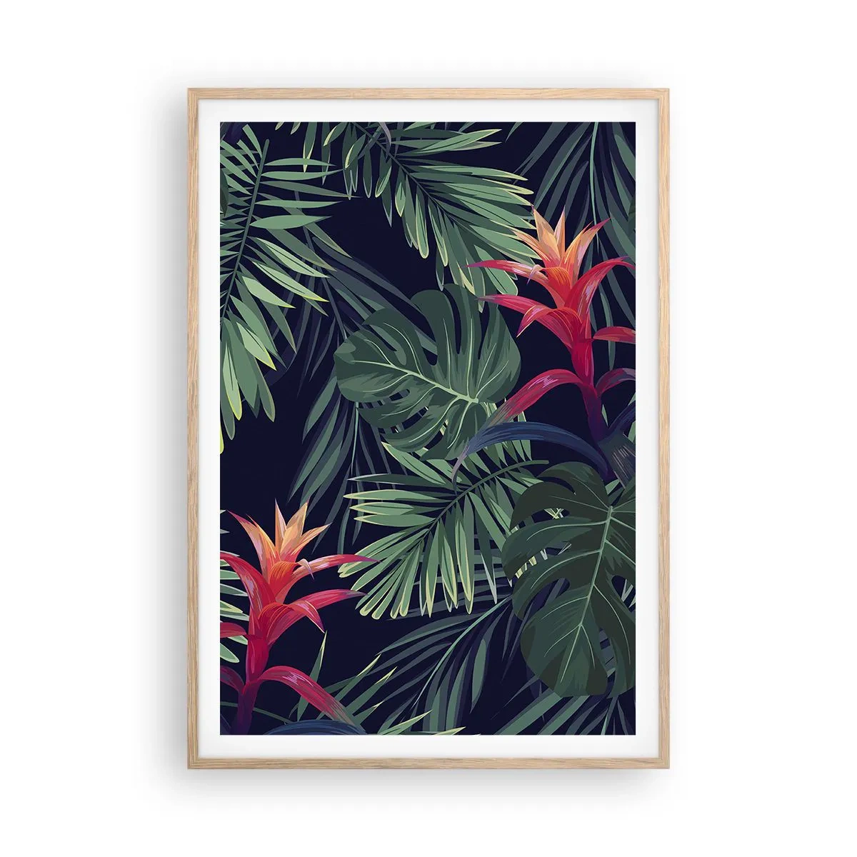 Affisch i ram av ljusek - Brinna i grönskan - 70x100 cm