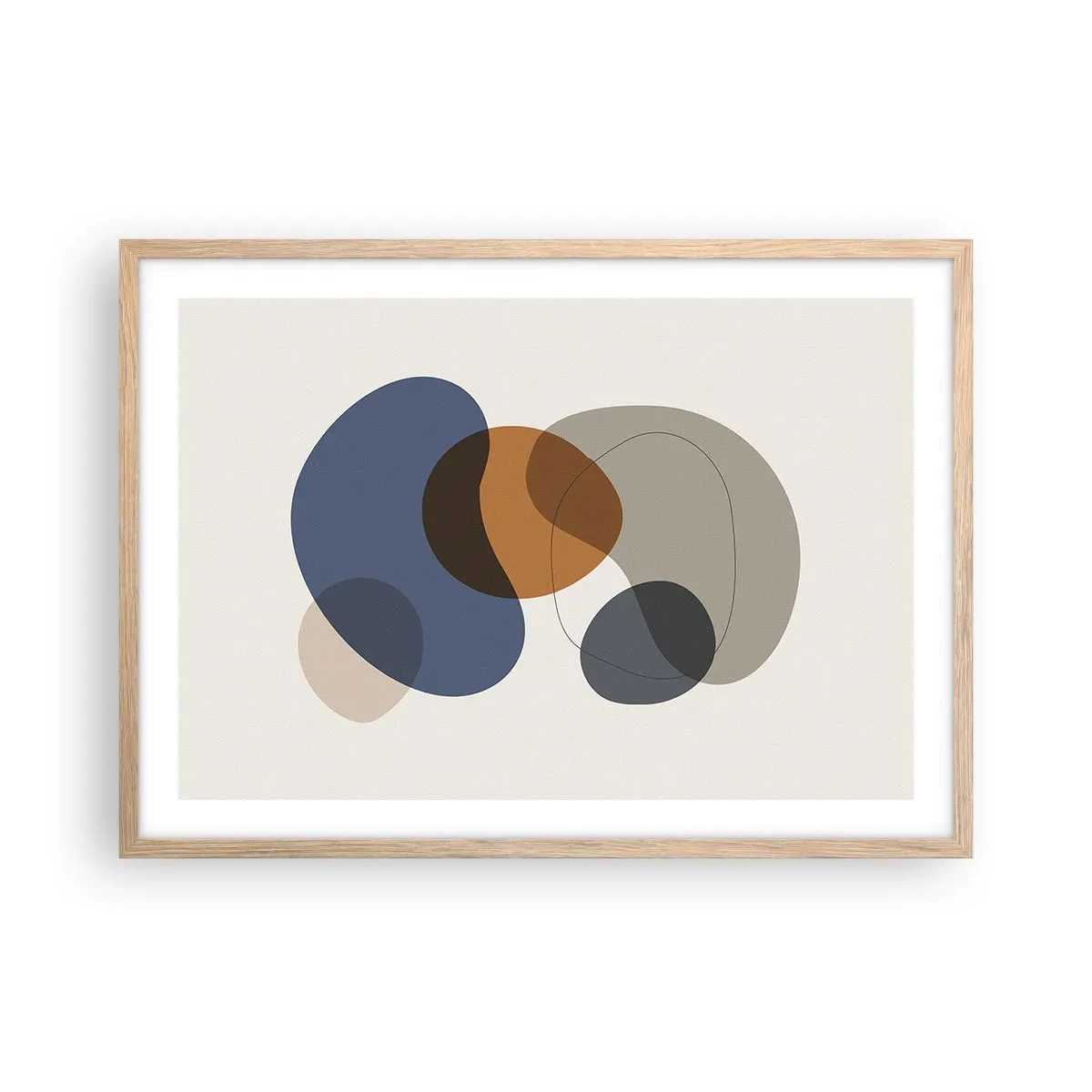 Affisch i ram av ljusek - Färgernas droppar - 70x50 cm