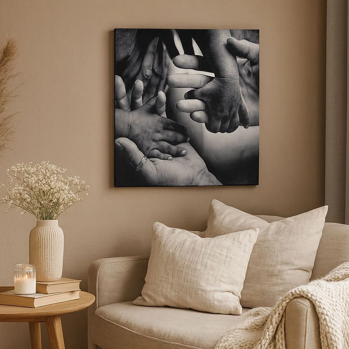 Canvastavla - Bild på duk - Att vara människa - 30x30 cm