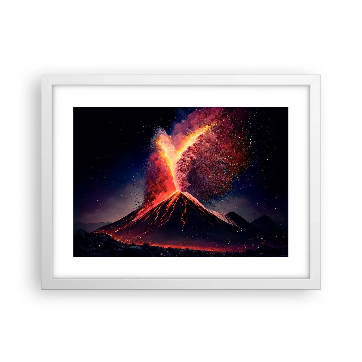 Affisch i vit ram - Skönhet och skräck - 40x30 cm