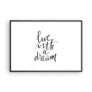 Affisch i svart ram - Of course - 100x70 cm