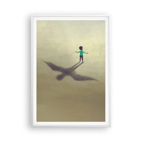 Affisch i vit ram - Framtidens hjälte - 70x100 cm