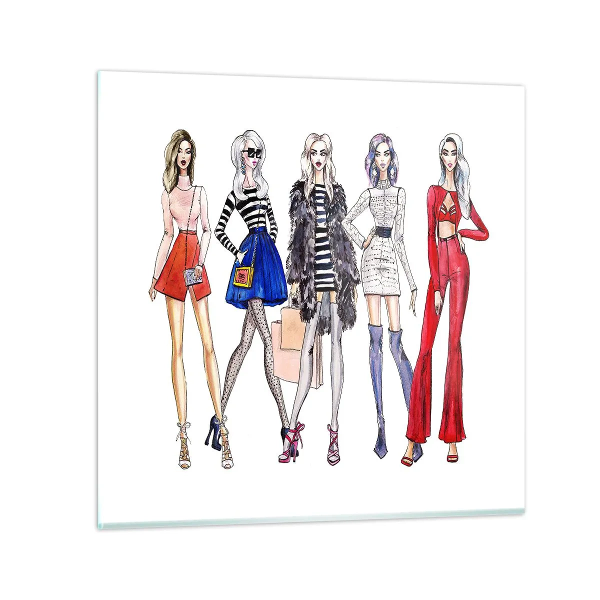 Glastavla - Bild på glas - Every week Fashion Week - 30x30 cm