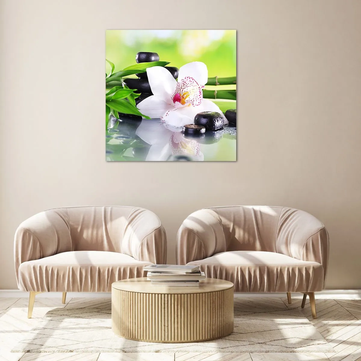 Glastavla - Bild på glas - Sval fräschhet - 50x50 cm