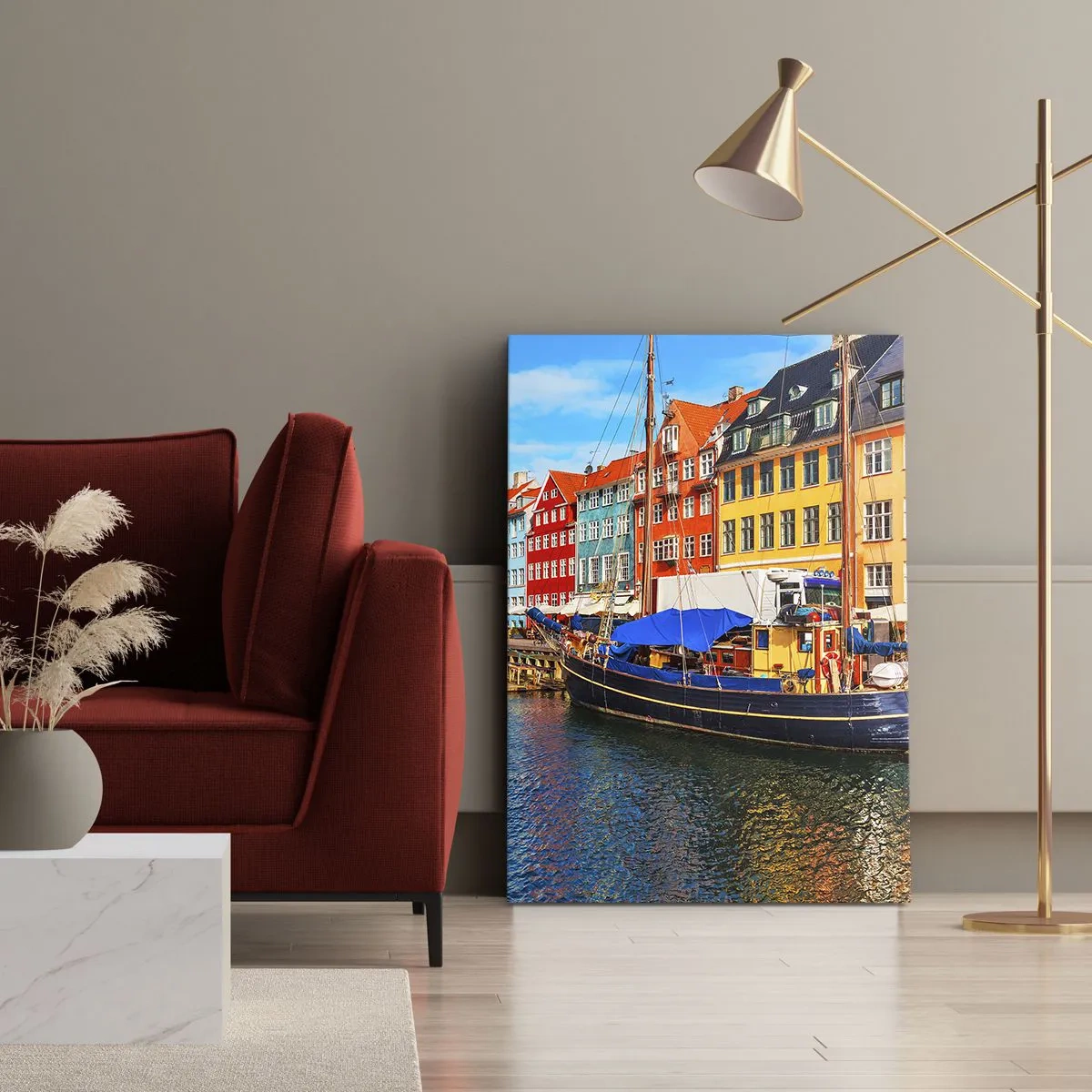 Canvastavla - Bild på duk - Glad kaj - 50x70 cm