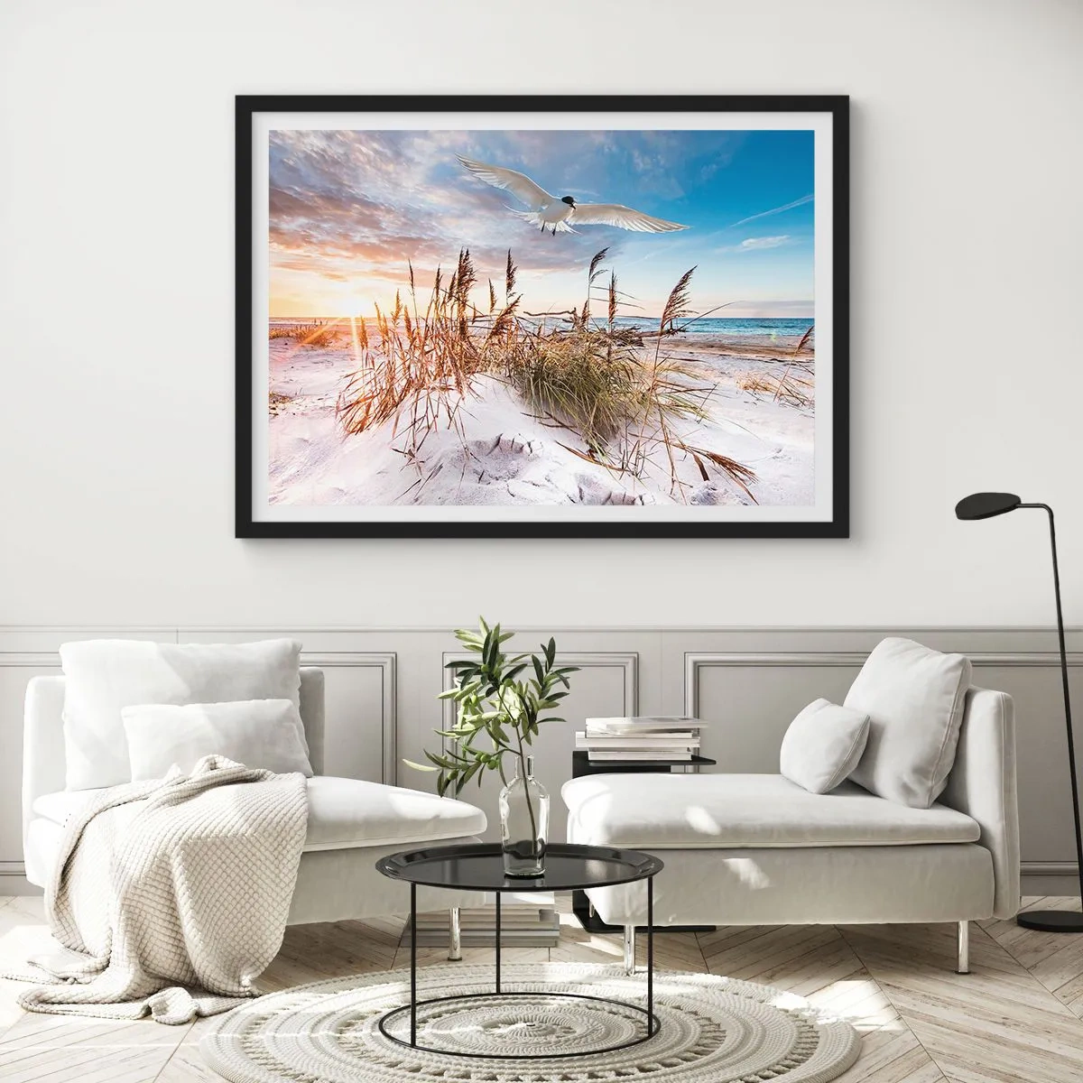 Affisch i svart ram - Vind från havet - 70x50 cm