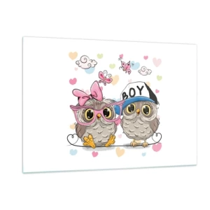 Glastavla - Bild på glas - Låt oss älska varandra! - 120x80 cm