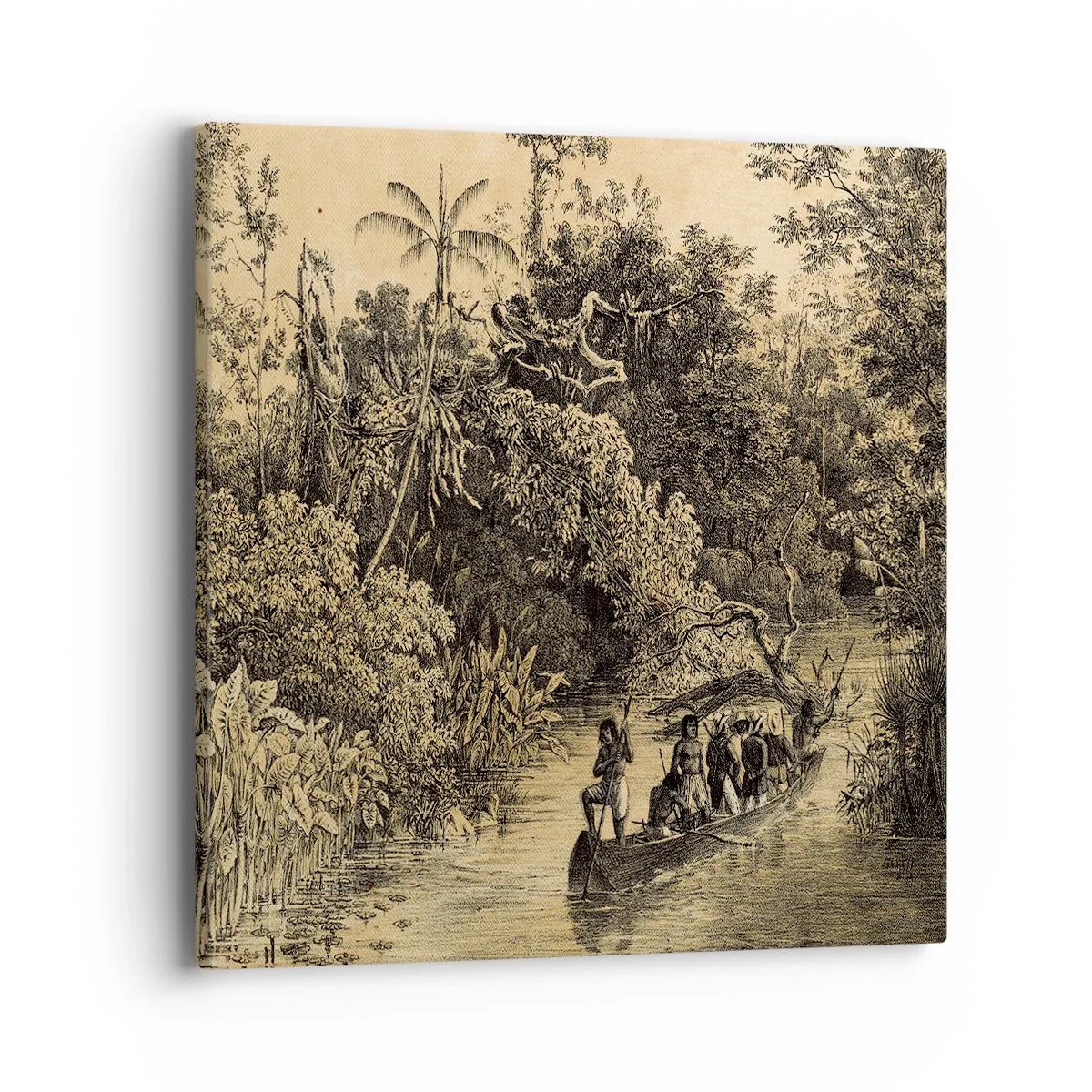 Canvastavla - Bild på duk - Resa till källan - 40x40 cm