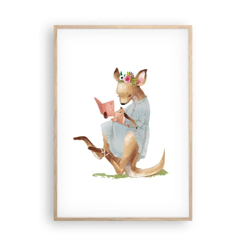 Affisch i ram av ljusek - Mamma, läs för mig - 70x100 cm