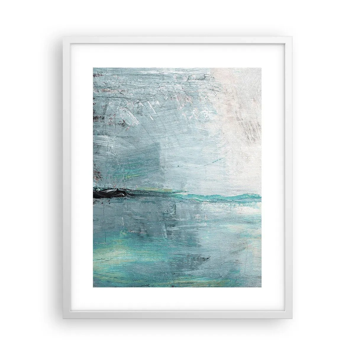 Affisch i vit ram - Horisontellt i blått - 40x50 cm
