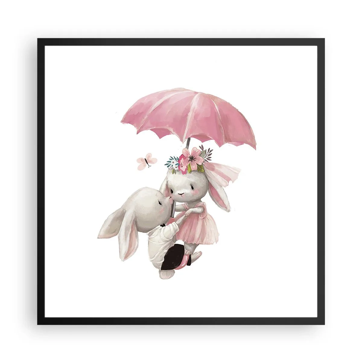 Affisch i svart ram - Det är just kärlek - 60x60 cm