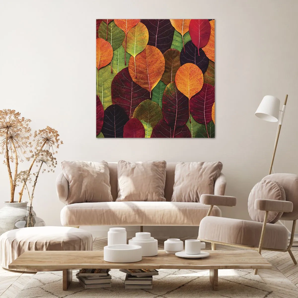 Canvastavla - Bild på duk - Höstmosaik - 40x40 cm