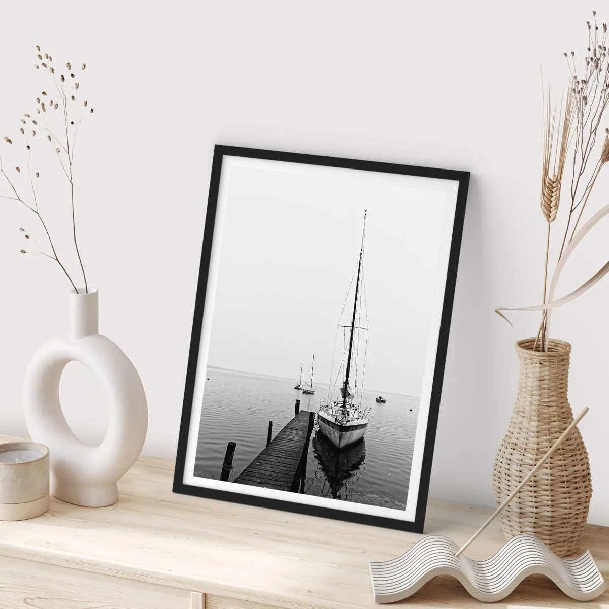 Affisch i svart ram - Klar att gå - 50x70cm - Redo att ge sig iväg - Modern väggdekoration för vardagsrum och sovrum ARTTOR