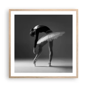 Affisch i ram av ljusek - Bella ballerina - 60x60 cm