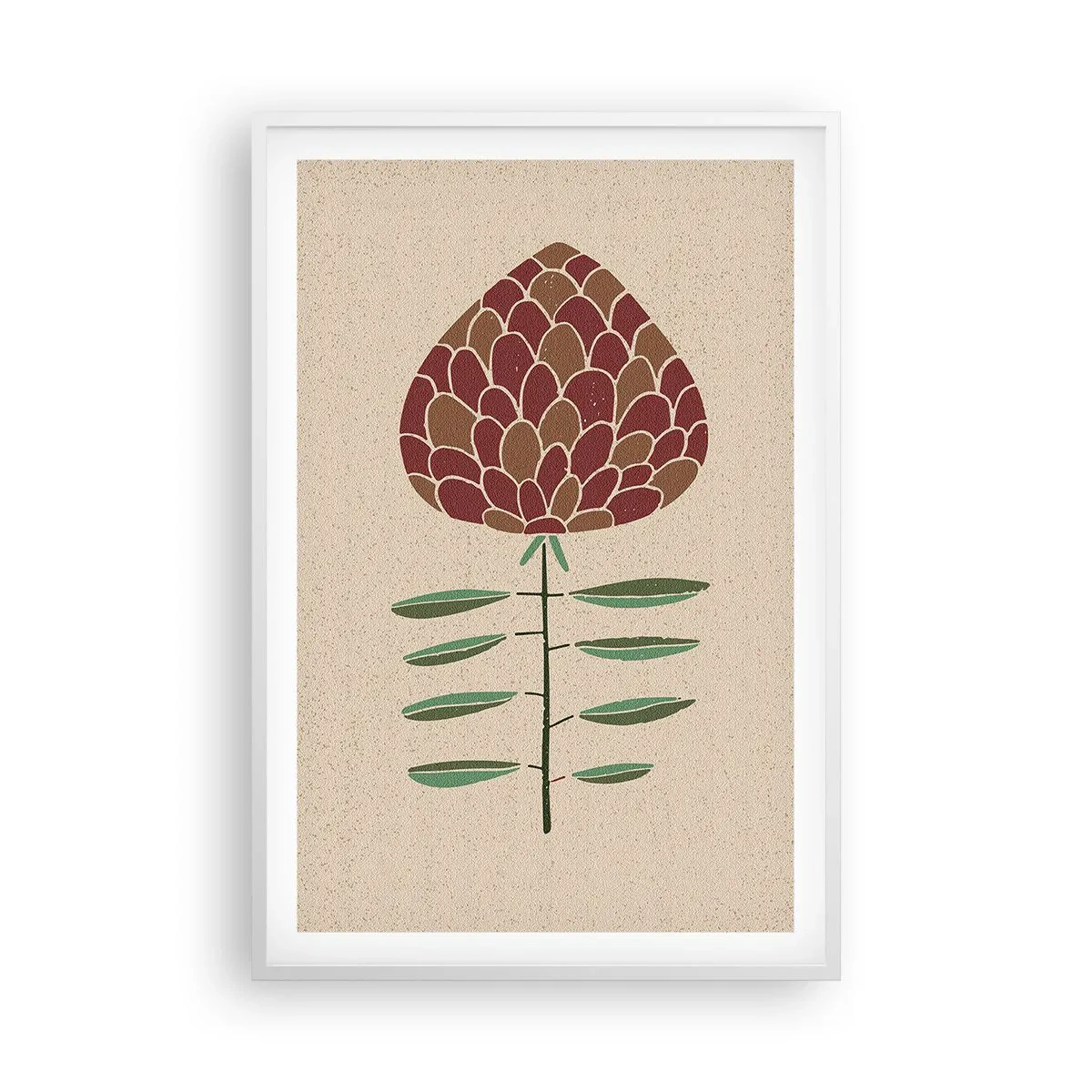 Affisch i vit ram - Som en stor barrkotte - 61x91 cm