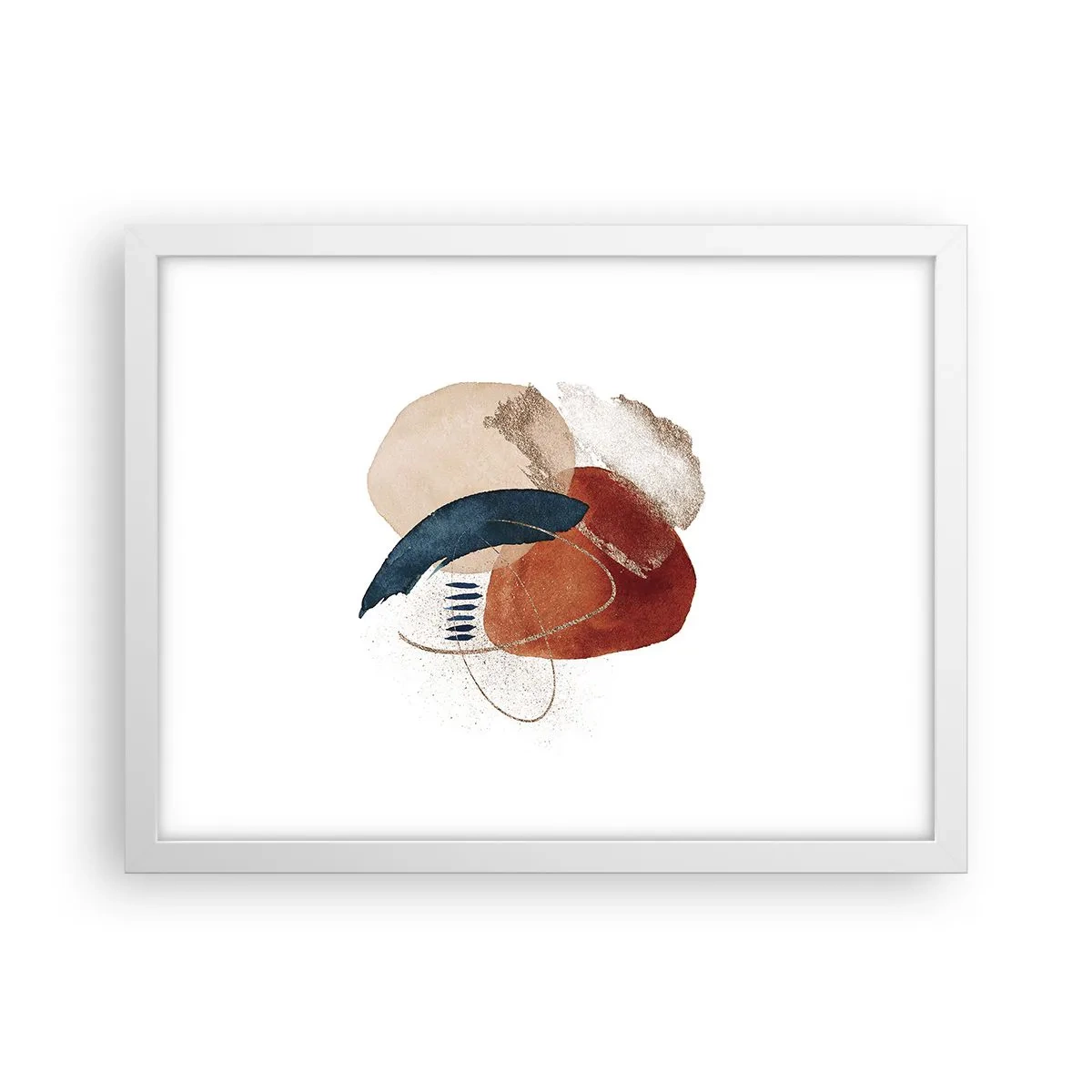 Affisch i vit ram - Oval komposition - 40x30 cm