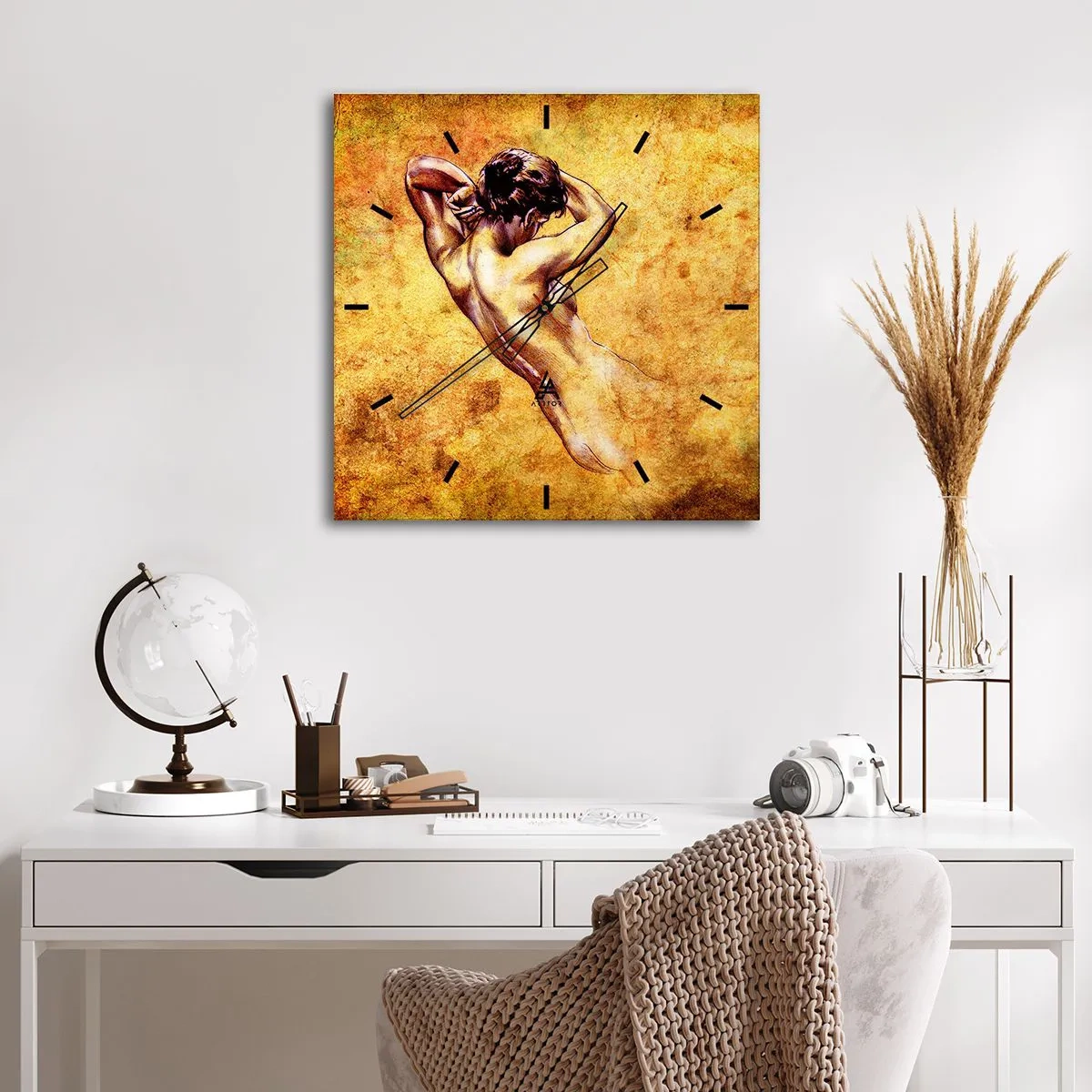 Väggklocka - Klocka på glas - Upptäckt men fortfarande en hemlighet - 30x30 cm