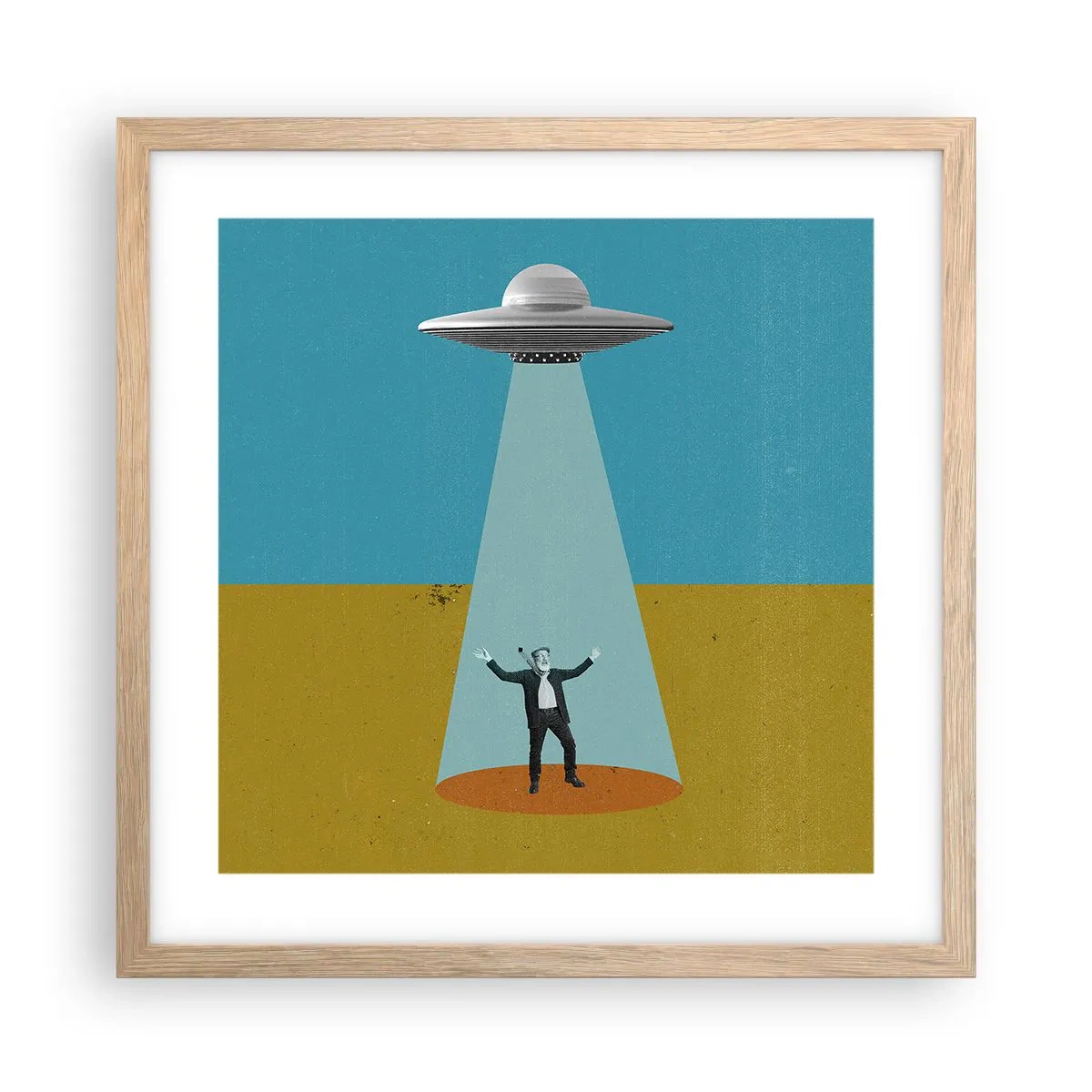 Affisch i ram av ljusek - Ett nära möte - 40x40 cm