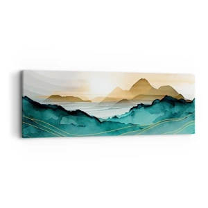 Canvastavla - Bild på duk - På gränsen till abstraktion - landskap - 90x30 cm