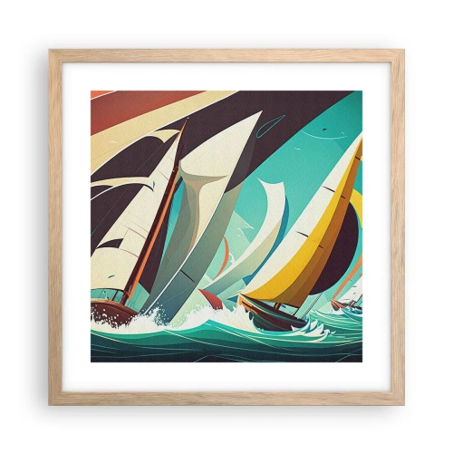 Affisch i ram av ljusek - Icke rädda för elementen - 40x40 cm