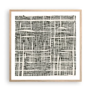 Affisch i ram av ljusek - Vävd komposition - 60x60 cm